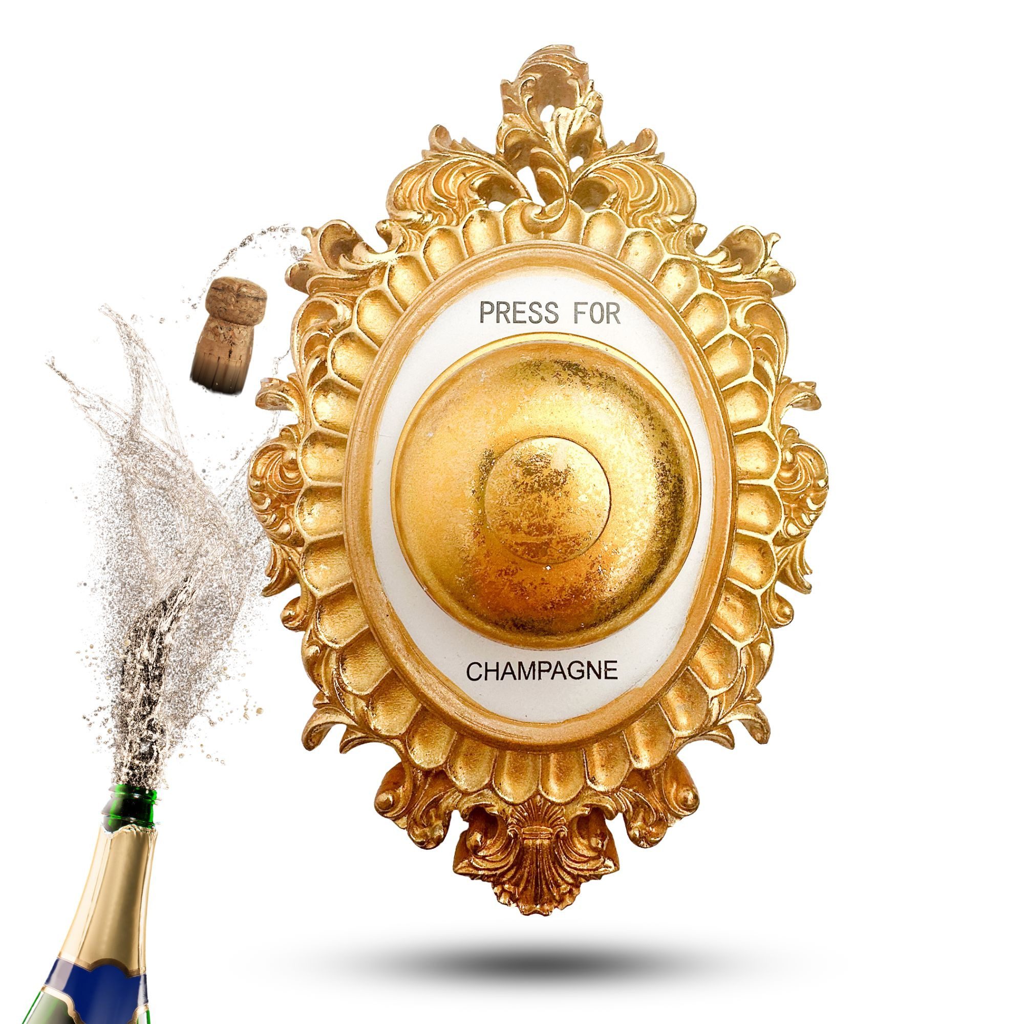 Topanbieter999 Wanddekoobjekt Champagnerklingel gold günstig online kaufen