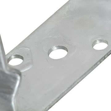vidaXL Einschlagbodenhülse Pfostenträger 6 Stk Silbern 12615 cm Verzinkter Stahl