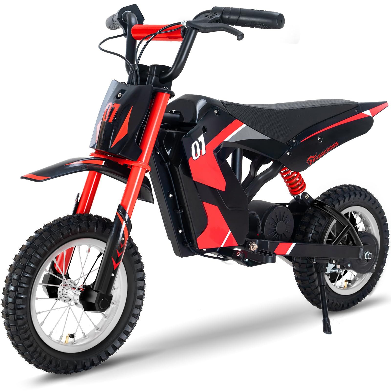 EVERCROSS TECH Elektro-Kindermotorrad EV12M, 8/12/25 KMH, 12 Zoll Luftreifen, 300W, 36V 5,2AH, 6-12 Jahre, Reichweite 15 km, Belastbarkeit 65 kg