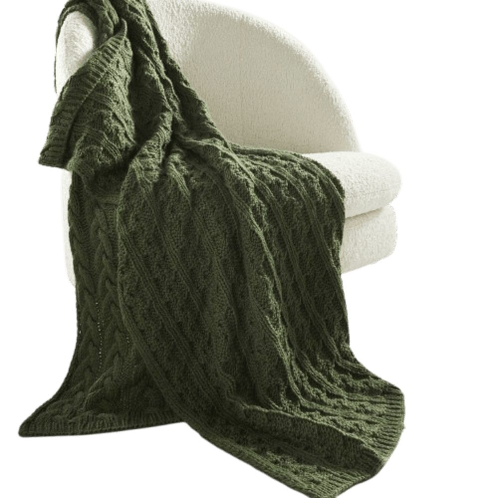 Wohndecke Kuscheldecke Kissenhülle Wohn-Decke Strick Zopf günstig online kaufen