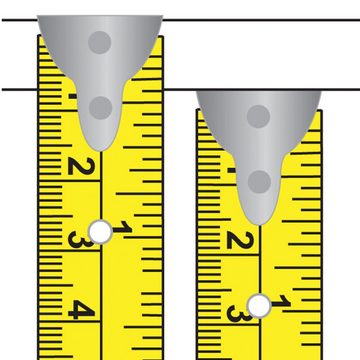 Silverline Maßband Rollbandmaß in Signalfarbe 3 m x 16 mm