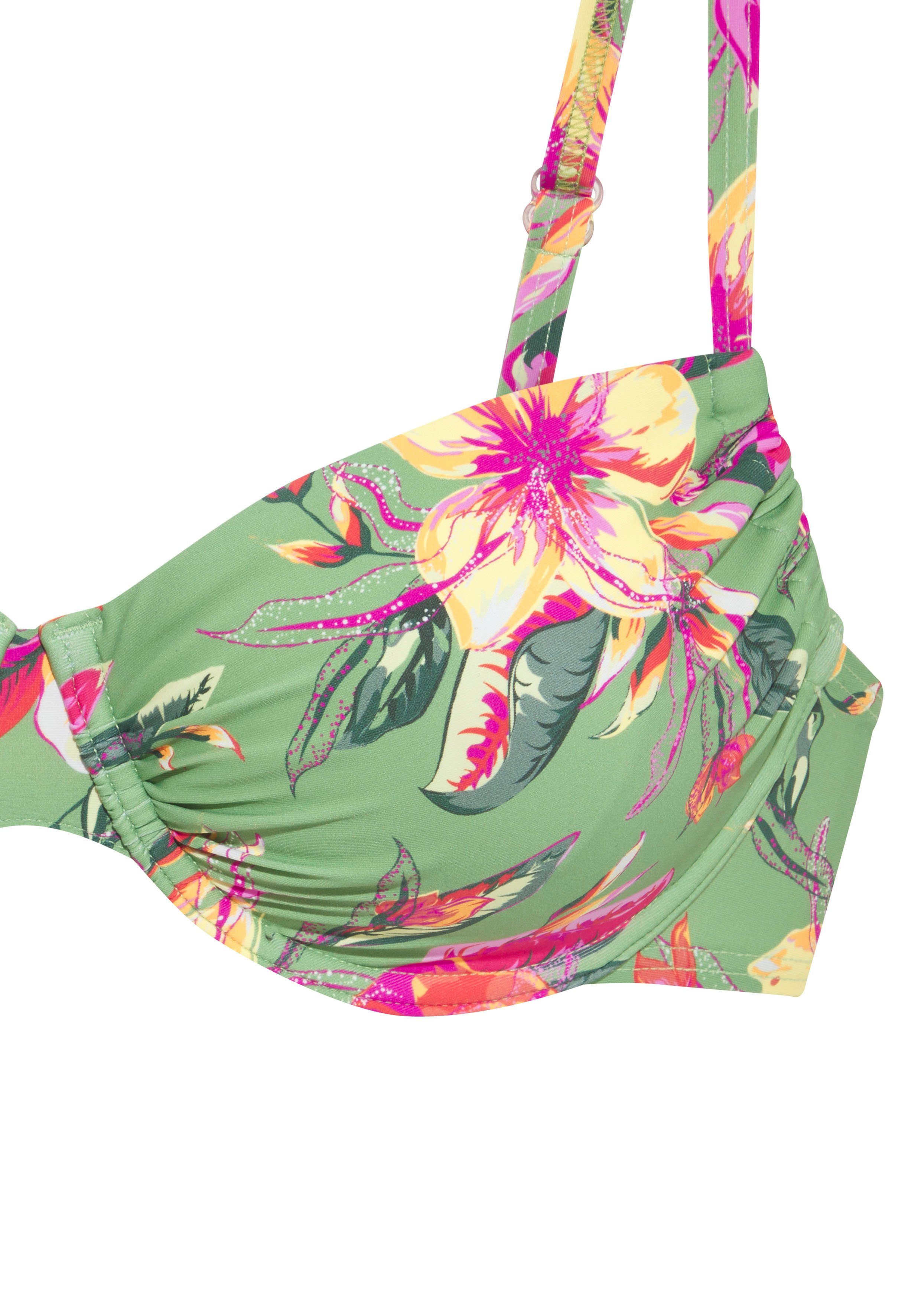 LASCANA Bügel-Bikini-Top Malia, mit tropischem Print