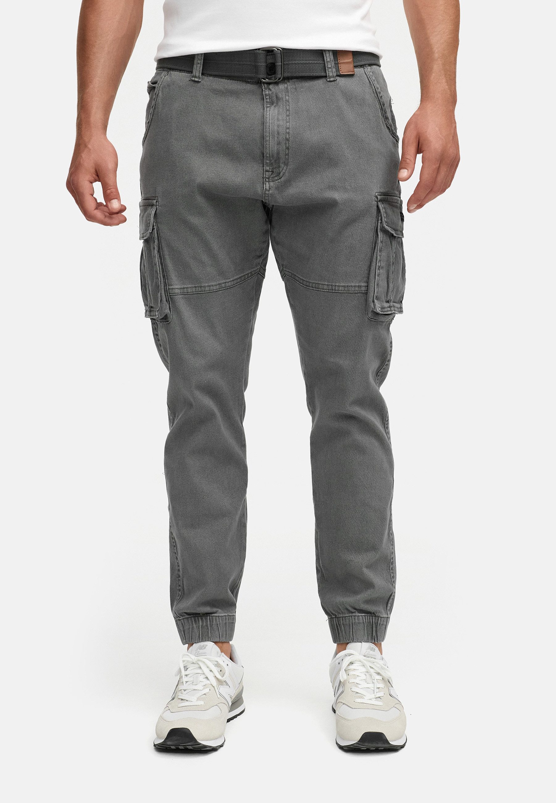 Indicode Cargohose Herren Kerr Cargo Hose Herrenhose aus elastischer Baumwo günstig online kaufen