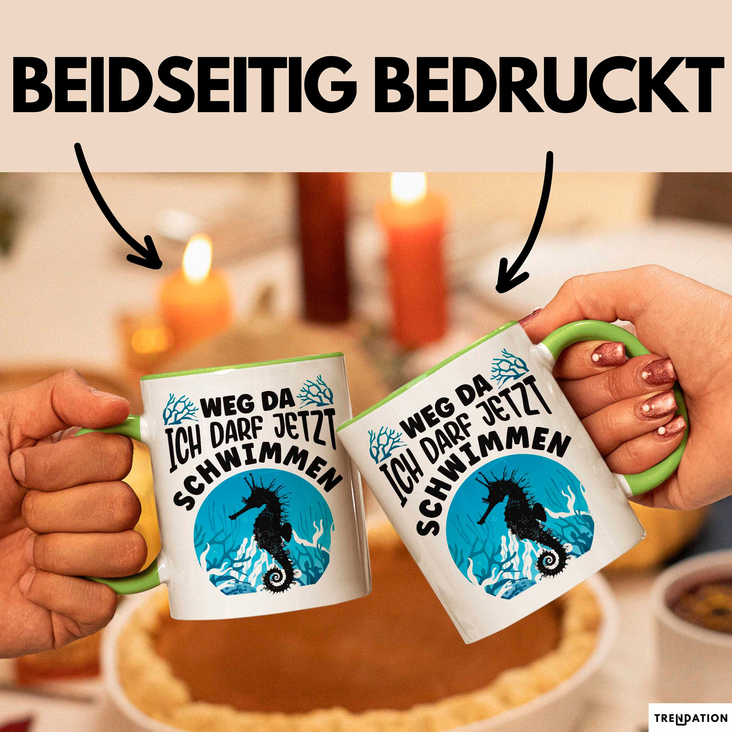 Trendation Tasse Seepferdchen Bestanden Tasse Geschenk Weg Da Ich Darf Jetzt