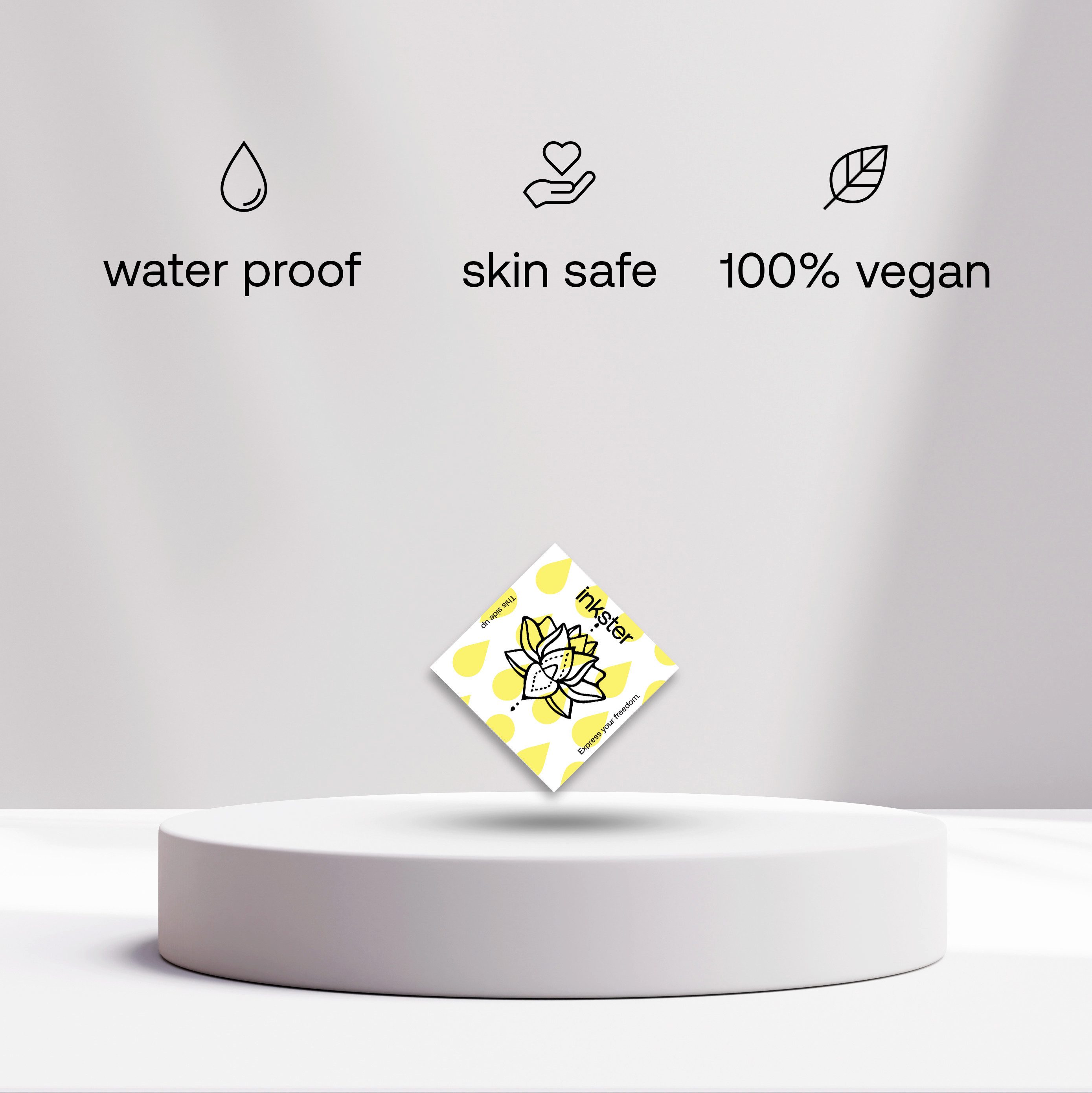 Inkster Schmuck-Tattoo Hochwertige temporäre Tattoos, Vegane & EU-Kosmetikzertifizierte Farbe