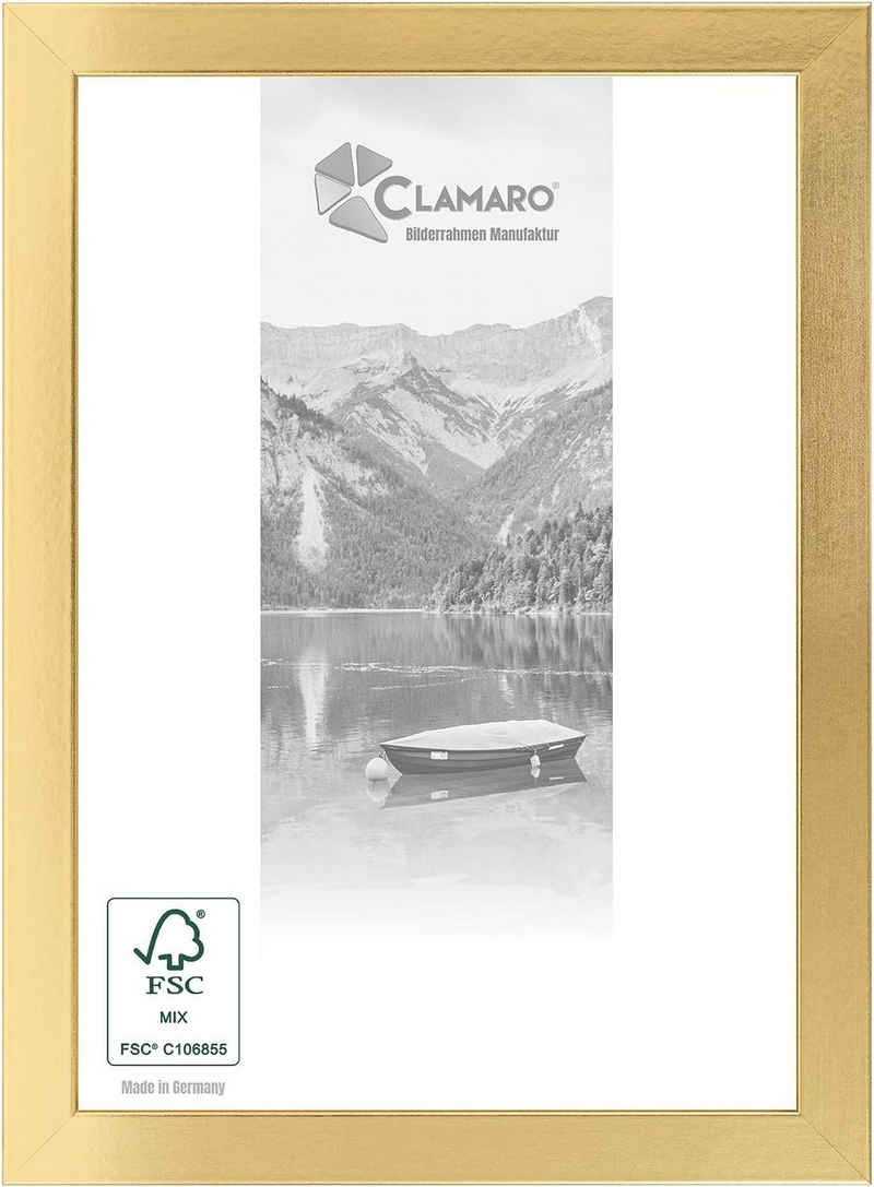 Clamaro Изображенияrahmen, Изображенияrahmen Gold Glänzend Collage nach Maß Holz