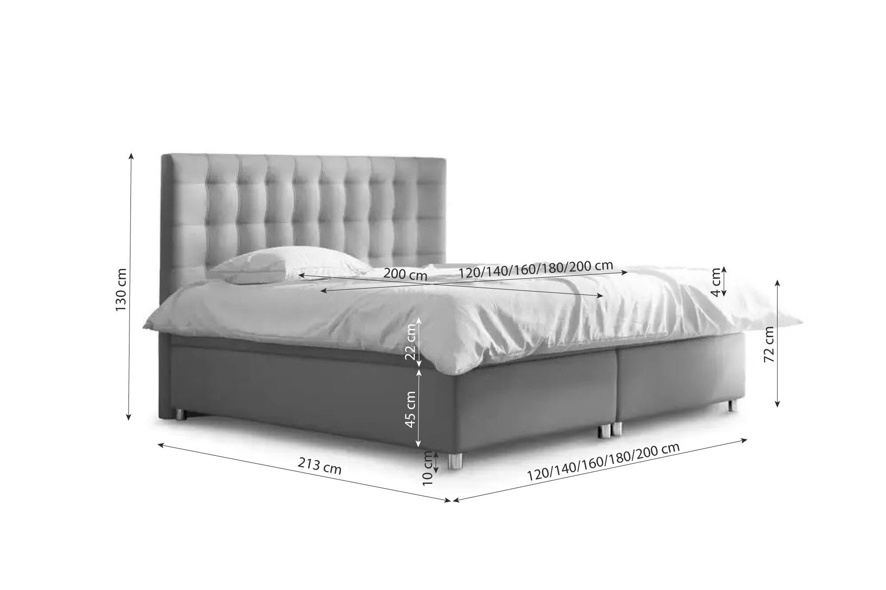 99rooms Boxspringbett Riverside (Schlafzimmerbett, Bett), mit Taschenfederkern Matratze, Topper, Bettkasten, Kopfteil gepolstert