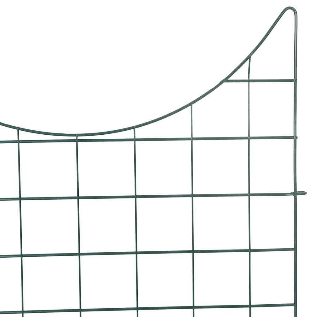 vidaXL Gartenzaun Teichzaun Set 8 pcs Grün 50 x 80 cm Stahl, (8-St)