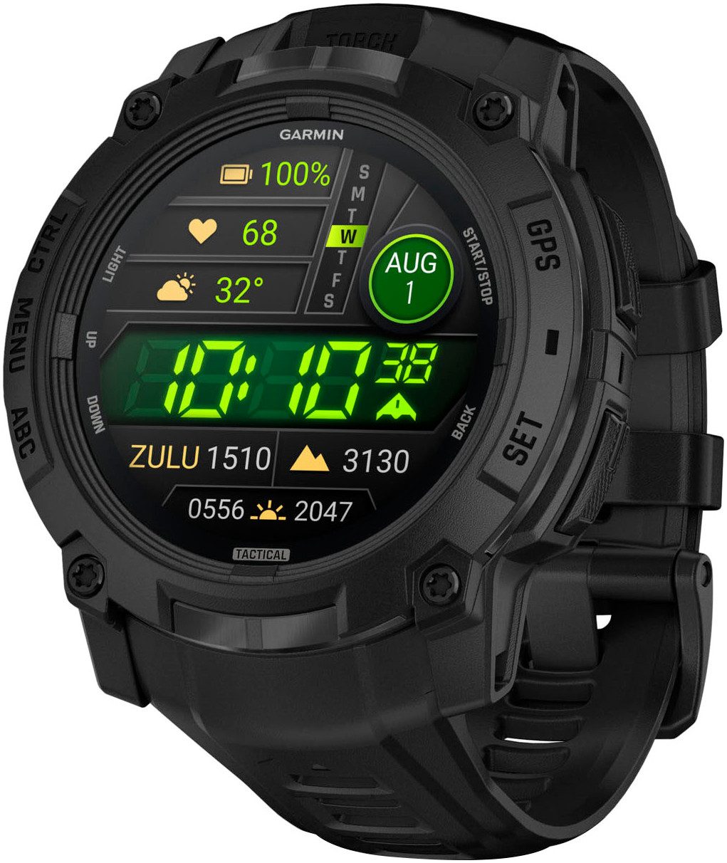 Garmin Instinct 3 AMOLED 50 mm Tactical Edition Smartwatch (3,3 cm/1,3 Zoll, Garmin)
