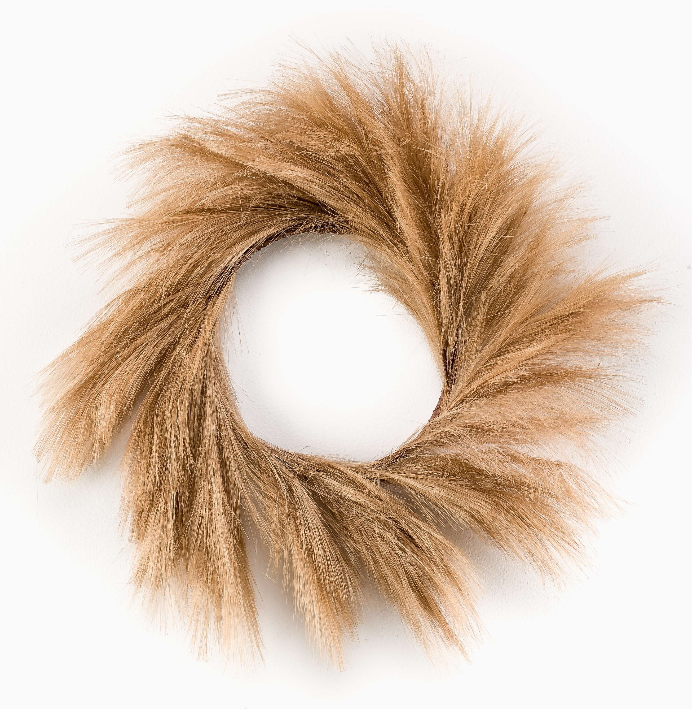 Kunstkranz Künstlicher Kranz Federgras Rispen ILIAD, beige, Ø60cm Federgras, artplants