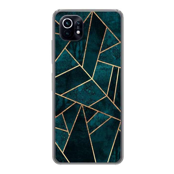 MuchoWow Handyhülle Steine - Gold - Luxus - Muster - Abstrakt Phone Case Handyhülle Xiaomi Mi 11 Silikon Schutzhülle