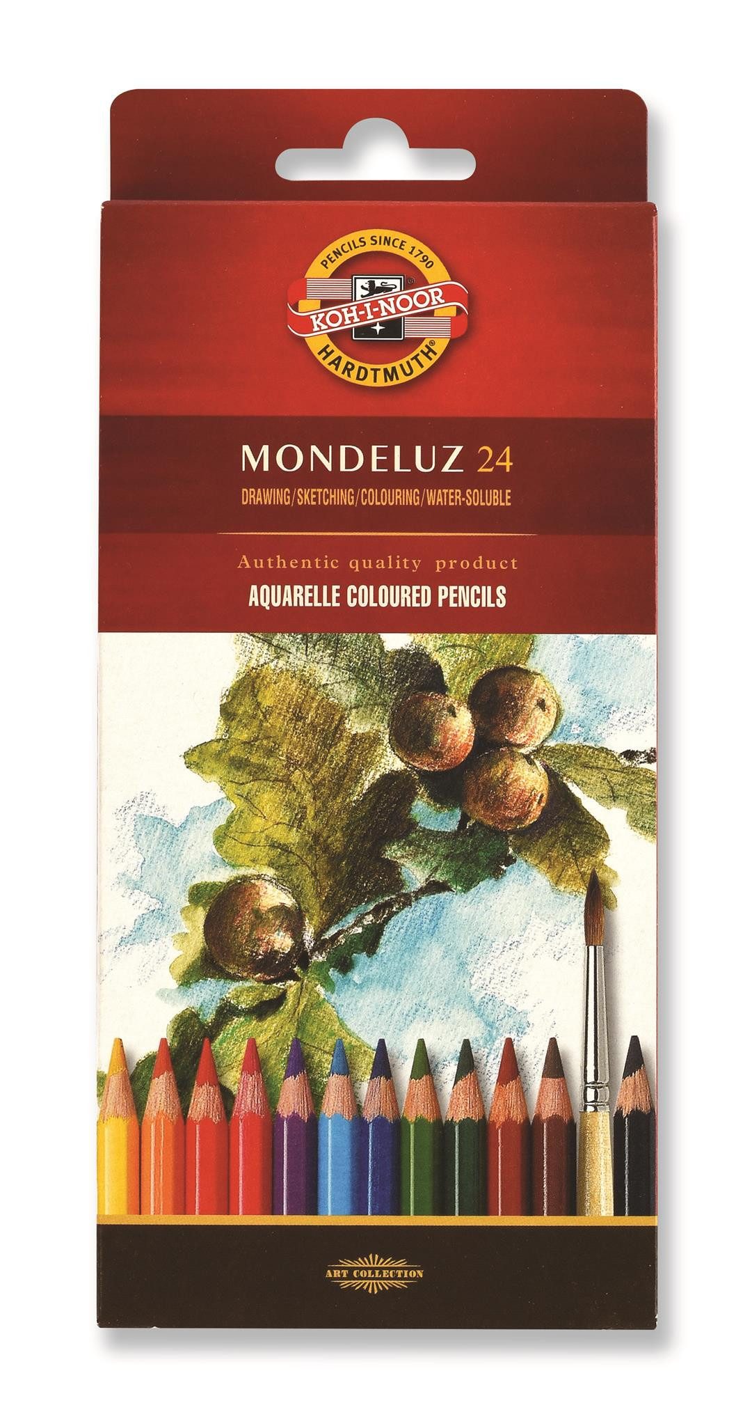 KOH-I-NOOR Buntstift KOH Aquarell Künstlerfarbstifte 24er Pappetui