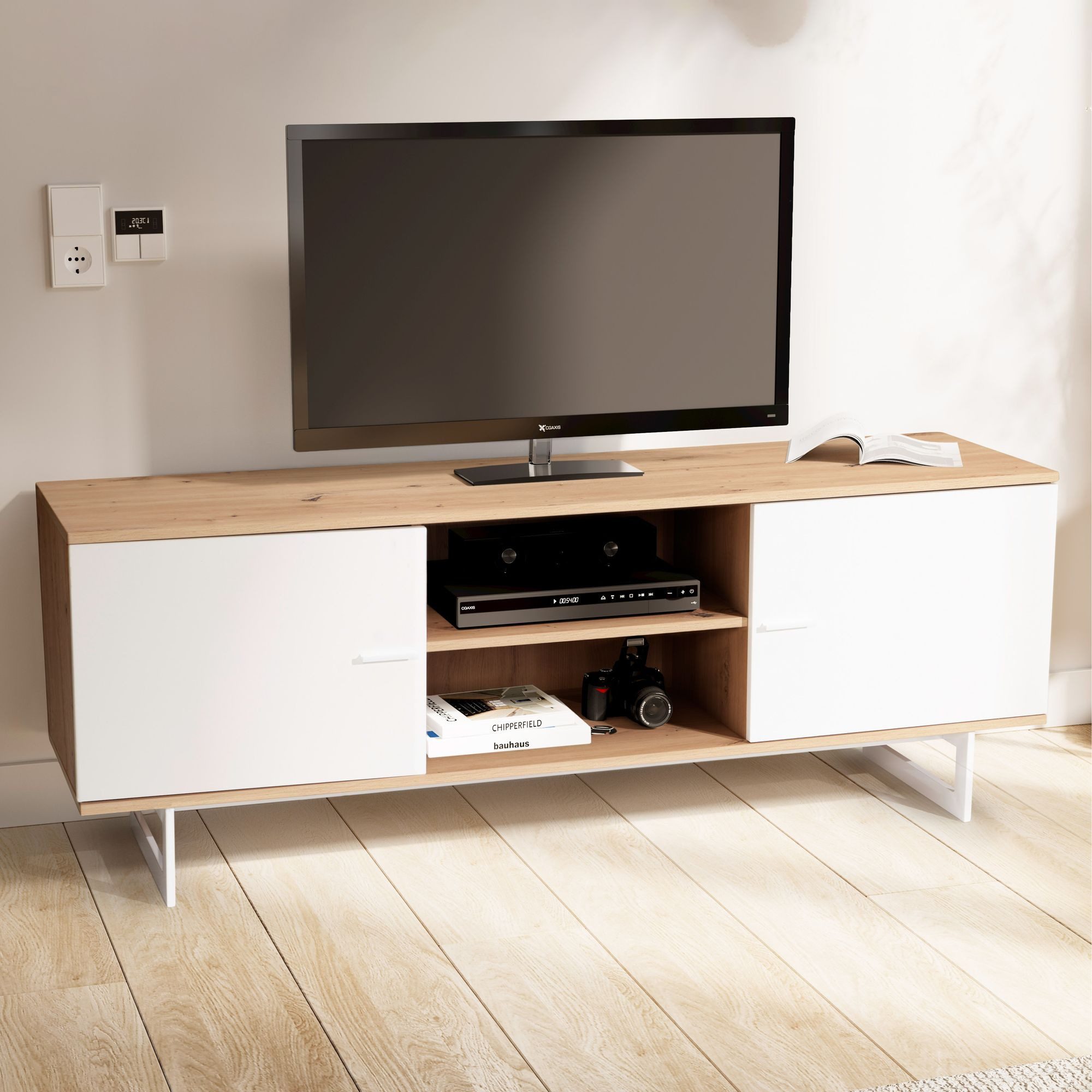 FINEBUY Lowboard FB56087 (zwei Türen, 150x55x40 günstig online kaufen