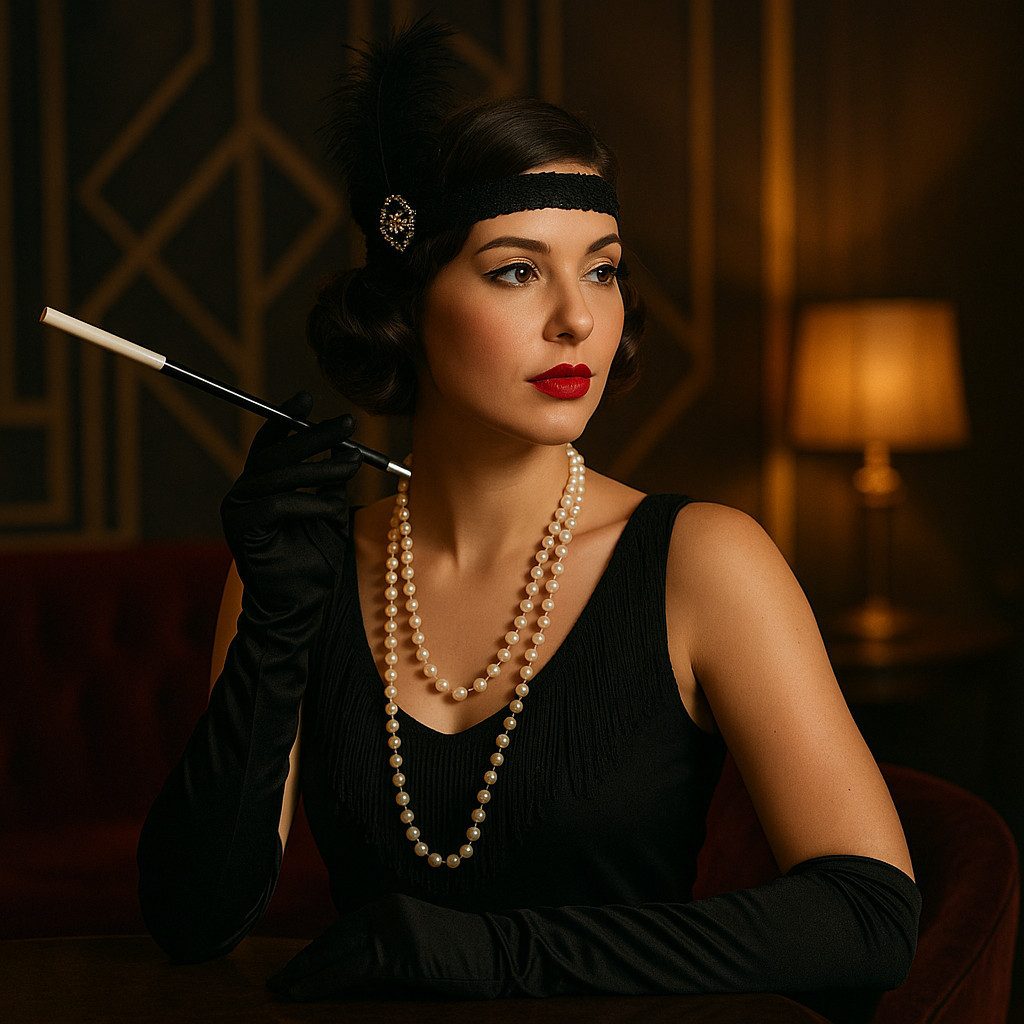 Smiffys Kostüm Zigarettenhalter schwarz Retro Accessoire für Kostüme, Elegant, retro, vielseitig