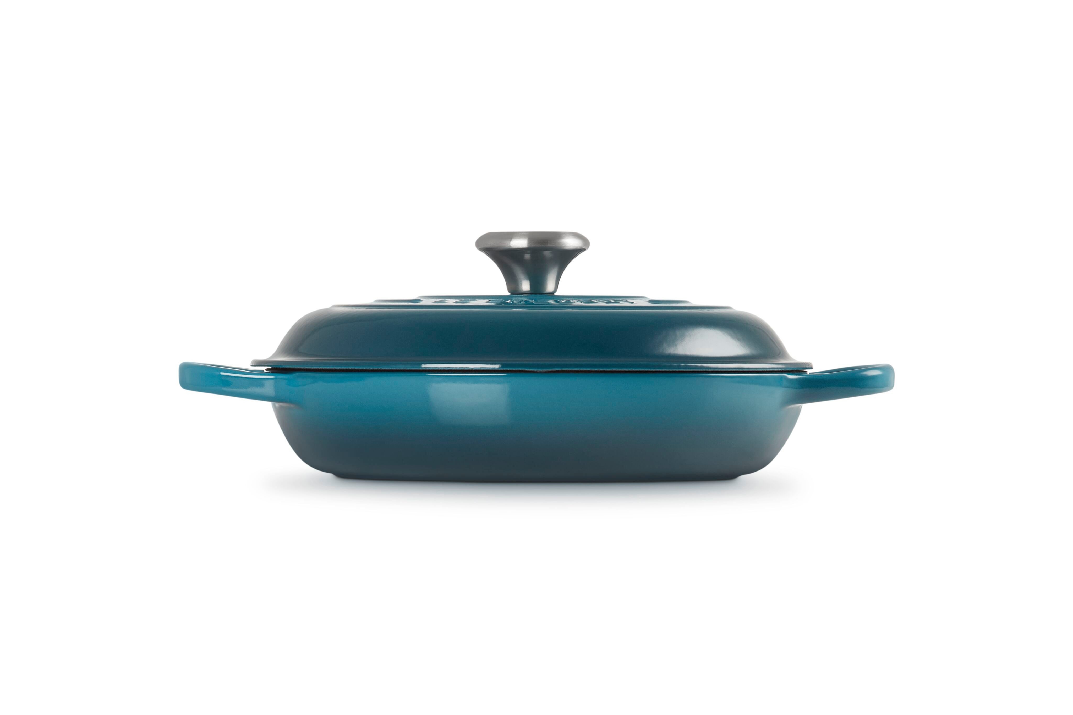LE CREUSET Bratentopf Gourmet-Profitopf, Gusseisen, Ø 26 cm, 4,2 l, 4,21 kg, Deep Teal, 21180266422430