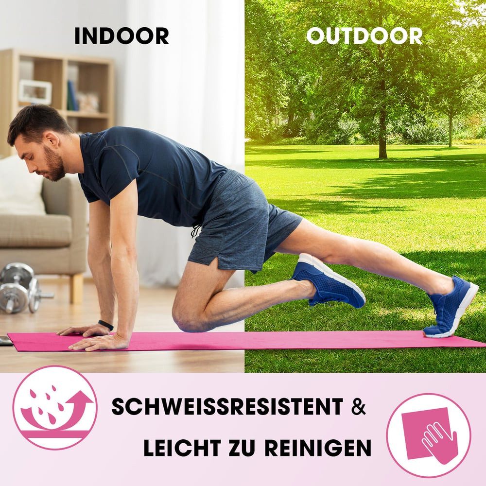 #DoYourFitness Yogamatte rutschfest, Für Einsteiger und Fortgeschrittene, Gelenkschonende Gymnastikmatte, 183cm x 61cm [Indoor/Outdoor] – Bild 3 von 5