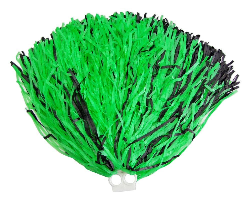 Funny Fashion Blaster Cheerleader Pompon mit Ringgriff 1 Stück Grün Schw