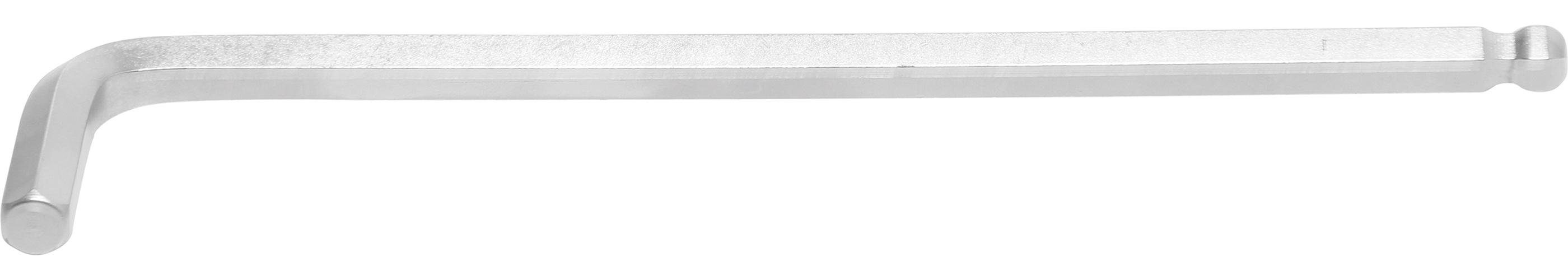 BGS technic Bit-Schraubendreher Winkelschlüssel, extra lang, Innensechskant / Innensechskant mit Kugelkopf 10 mm
