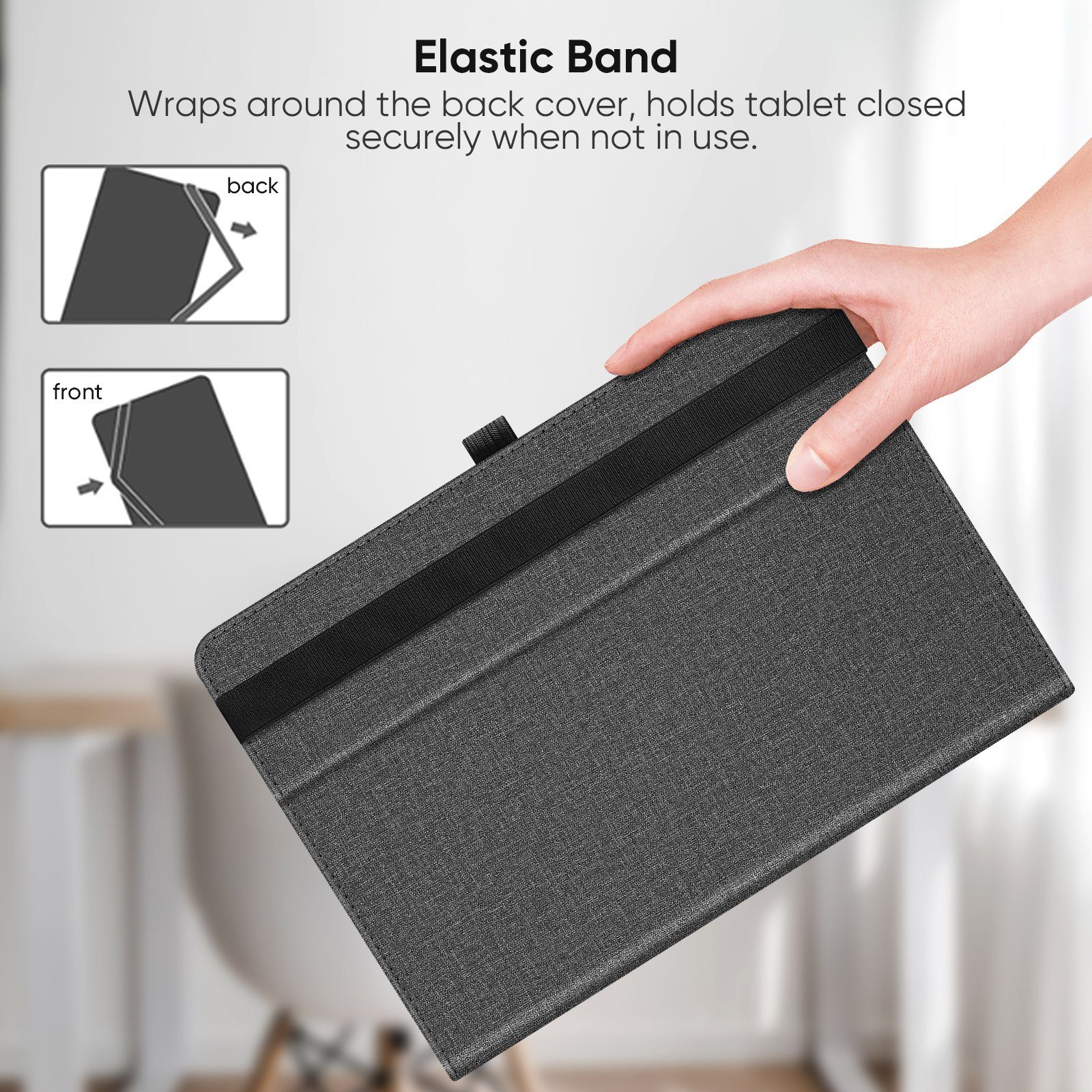 Fintie Tablet-Hülle Universal Hülle für Blackview Tab60 WiFi Tablet 10''/Tab 70/Tab 80 10" – Bild 4 von 5
