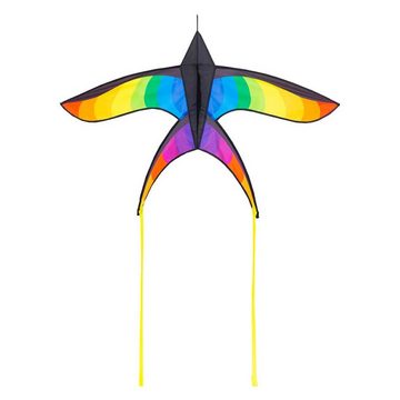 HQ Flug-Drache Kinderdrachen Einleiner Drachen HQ Swallow Kite Rainbow Flugdrachen, Kinderdrachen ab 8 Jahren
