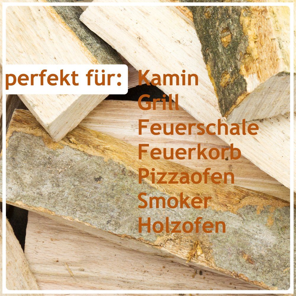 Flameup Kaminholz Brennholz Kaminholz Holz 90 kg Ofen Kamin Kaminofen Grill Buche 30 cm, 90 kg