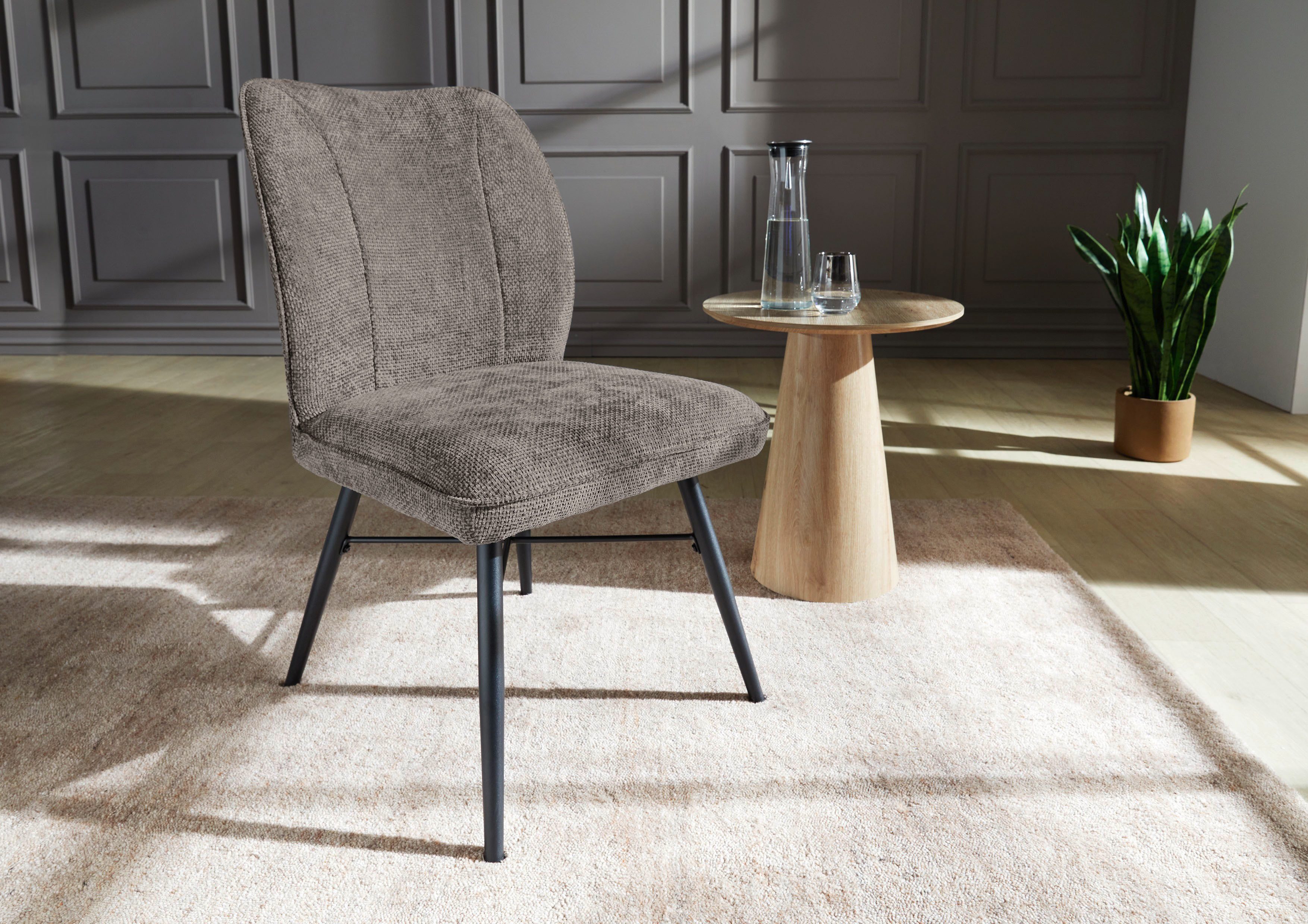 Jockenhöfer Gruppe 4-Fußstuhl Bennett (Set, 2 St), 4-Fuss Stuhl, bis zu 200 kg belastbar, Taschenfederkern