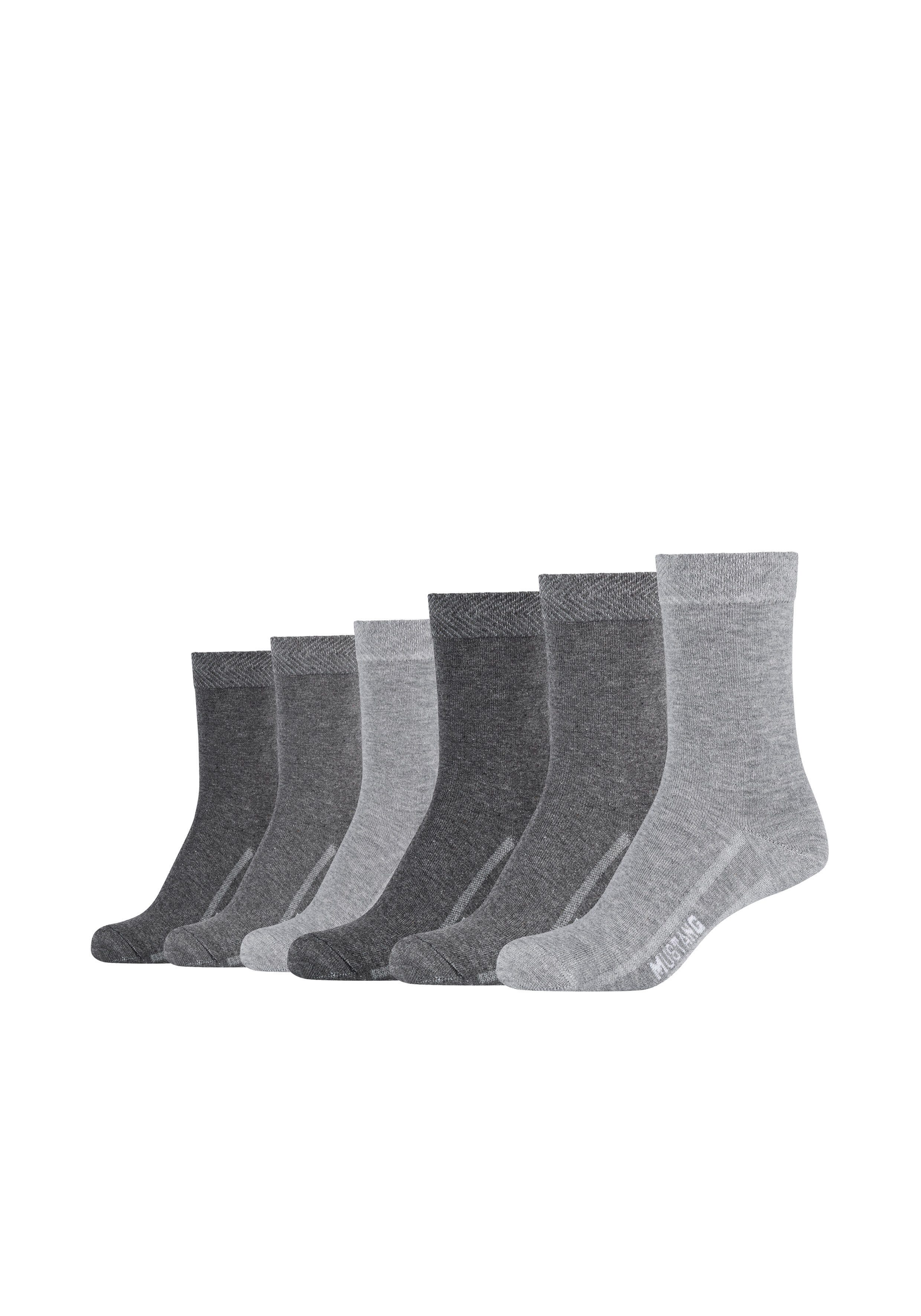 MUSTANG Socken (6-Paar) mit verstärktem Fersen- und Zehenbereich