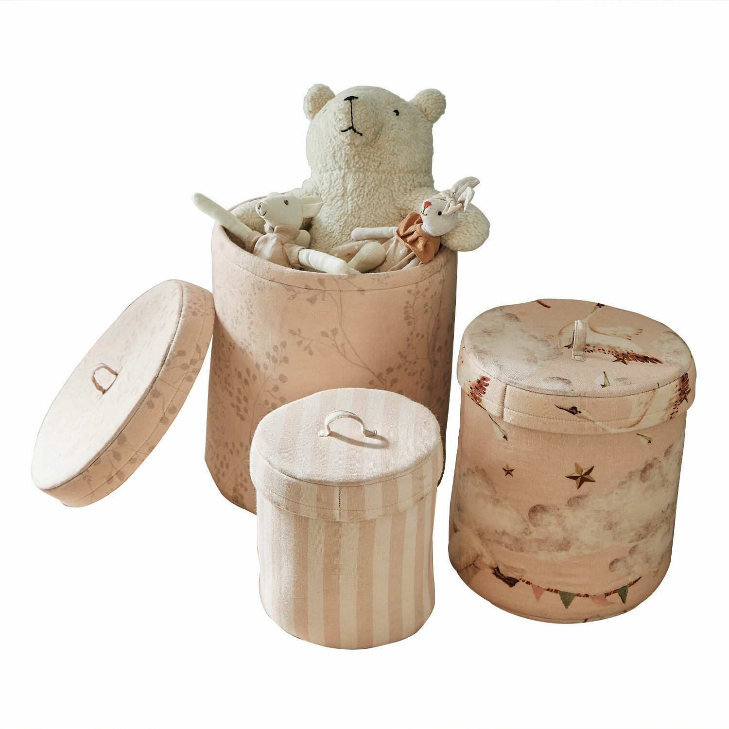 Mirabeau Dekokorb Box 3er Set Bellise creme/rosa (3er Set, 3er Set)