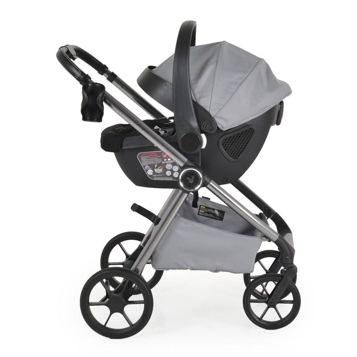 Cangaroo Kombi-Kinderwagen Kombikinderwagen Unique 3 in 1, Babyschale Stoßdämpfer PU-Räder Tasche