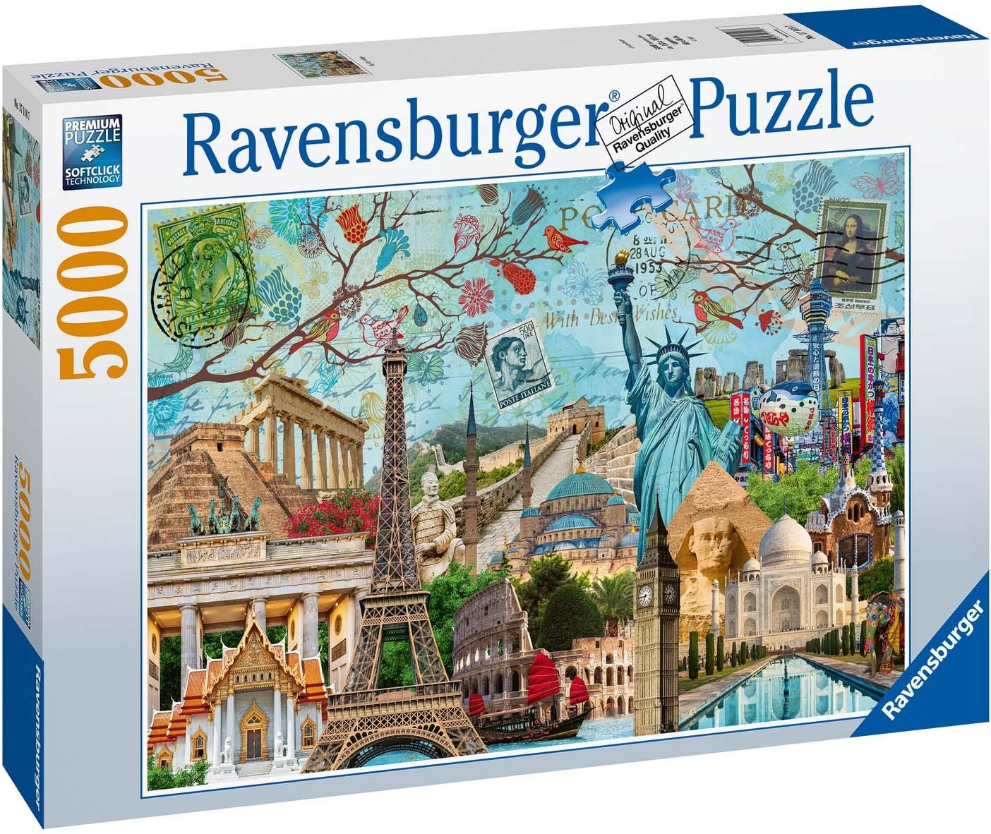 Ravensburger Puzzle Big City Collage, 5000 Puzzleteile, Made in Germany, FSC® - schützt Wald - weltweit