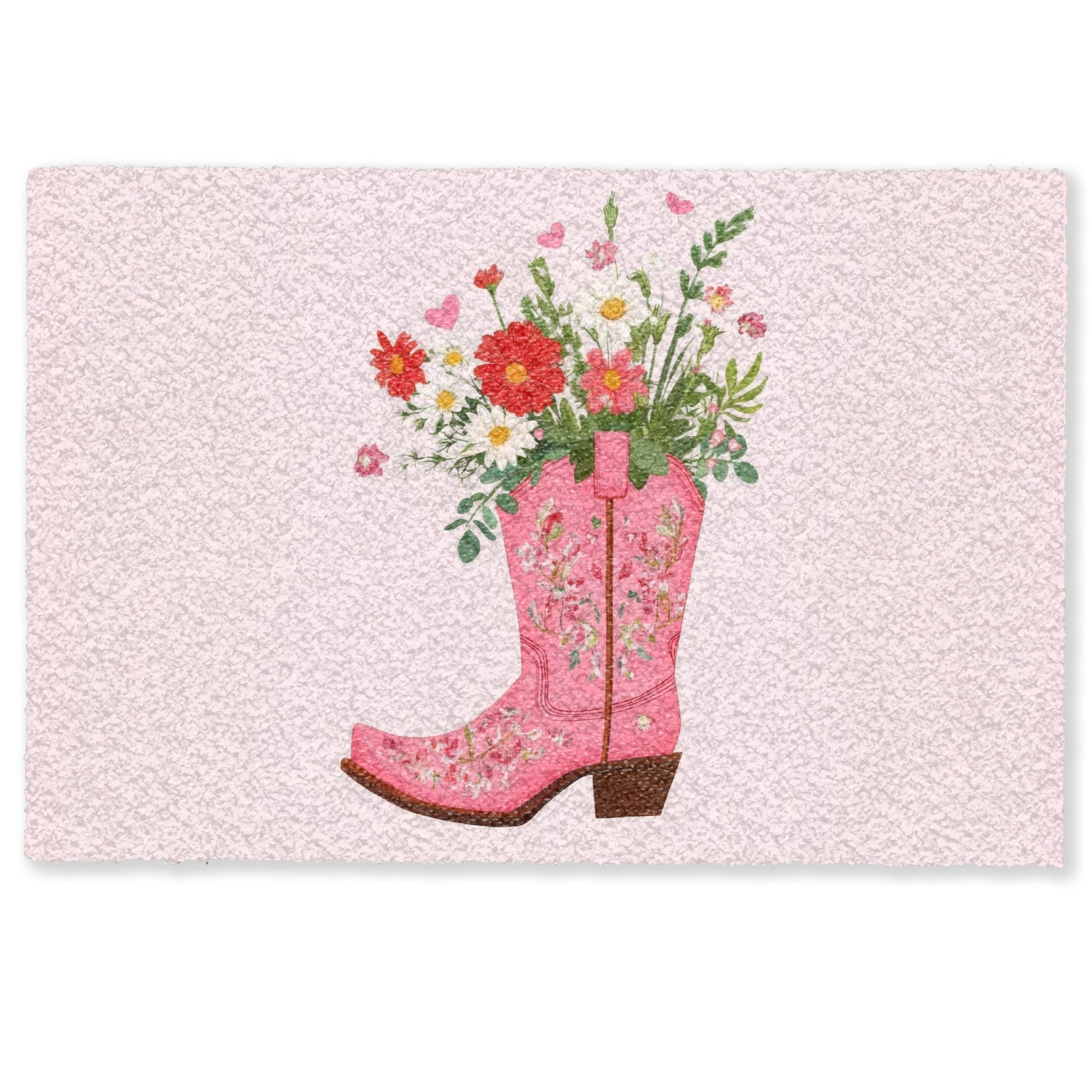 MuchoWow Fußmatte Cowboystiefel - Rosa - günstig online kaufen
