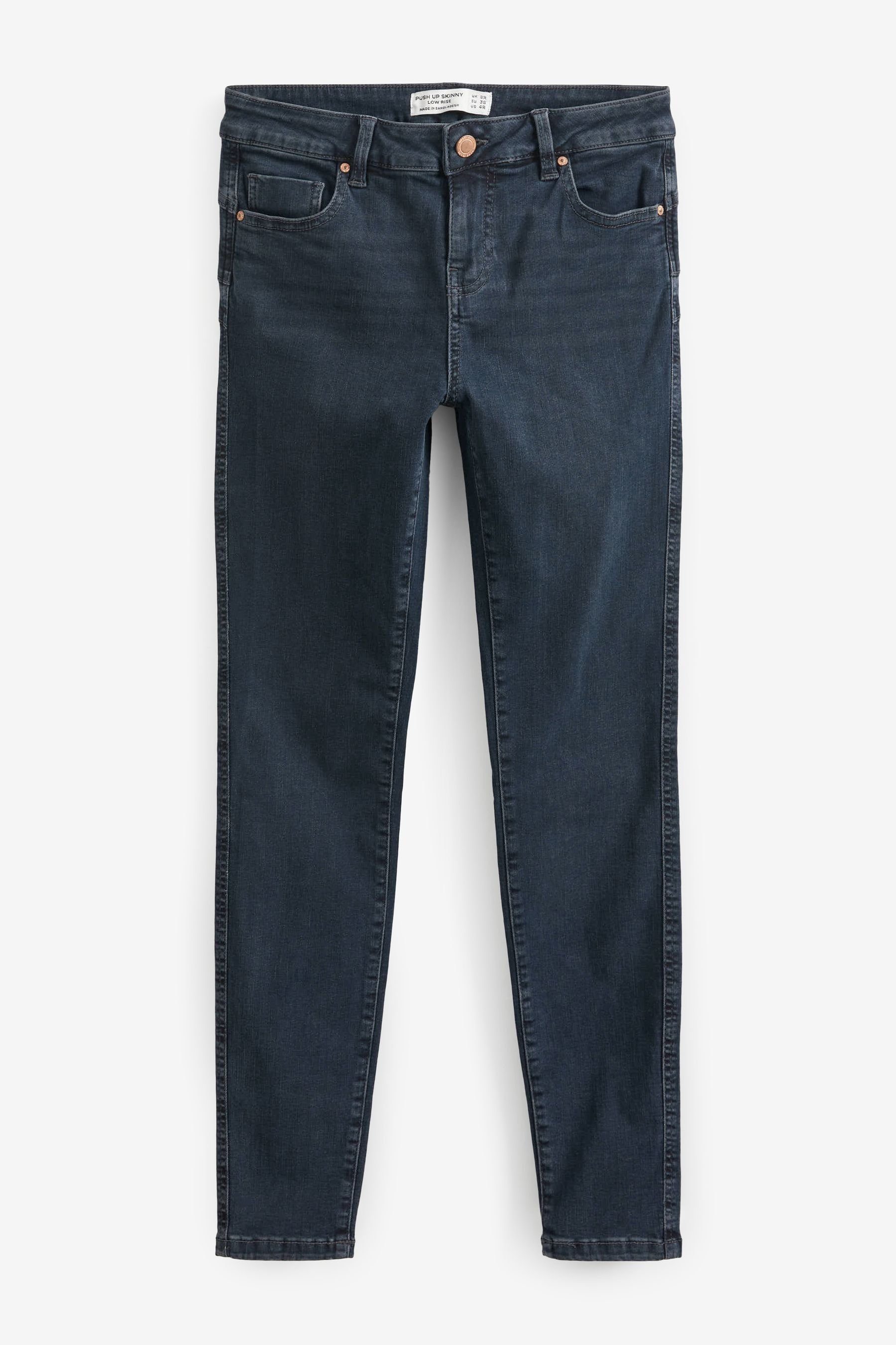 Next Push-up-Jeans Skinny Fit Push-up Jeans mit niedriger Leibhöhe (1-tlg) Inky Blue