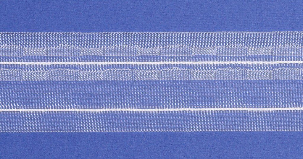 rewagi Gardine Universal Minifalten, Variabel /Breite: 50 mm / transparent - L018, Verkaufseinheit: 5 Meter