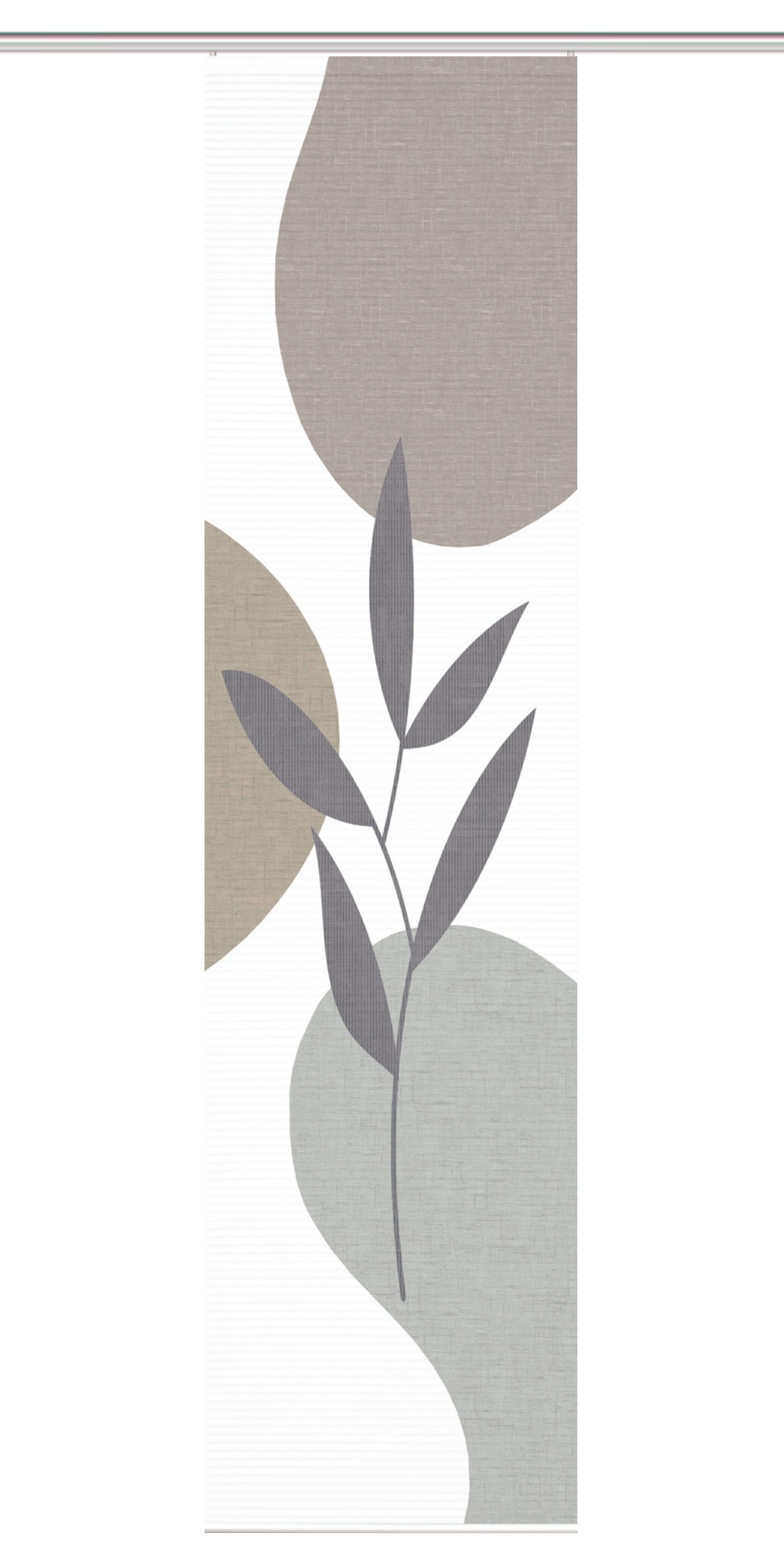 HOME in green Schiebegardine 84074 FRONDA Schiebegardine, recyceltem Polyester 245x60 cm (1 St), Polyester (recycelt) Polyester