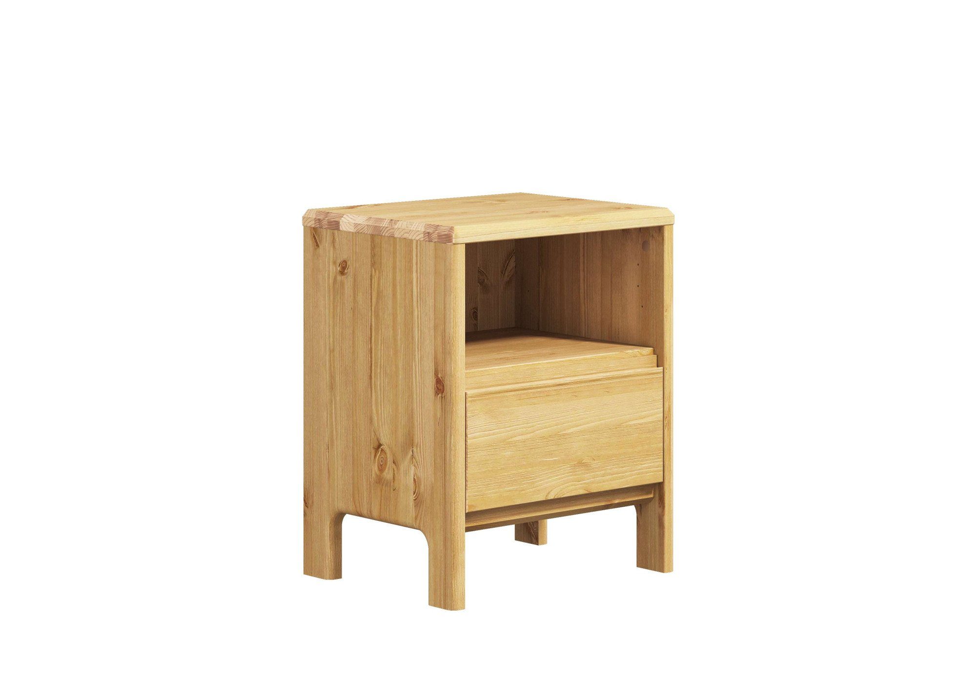 OTTO home Nachttisch Luven, aus massiver Kiefer, mit 1 Schublade, Breite 44 cm