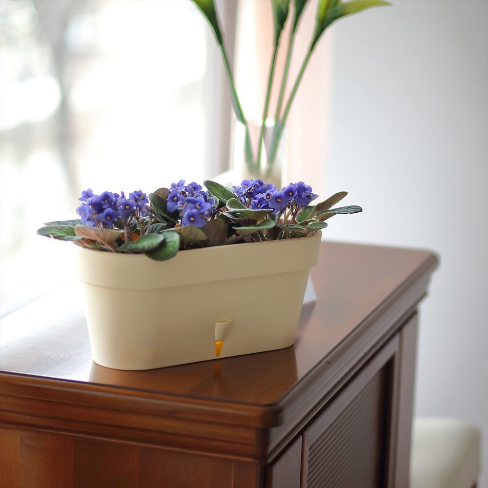 Happy plants Blumenkasten Latina Window Box - Balkonkasten mit Bewässerung, leichtgewichtig