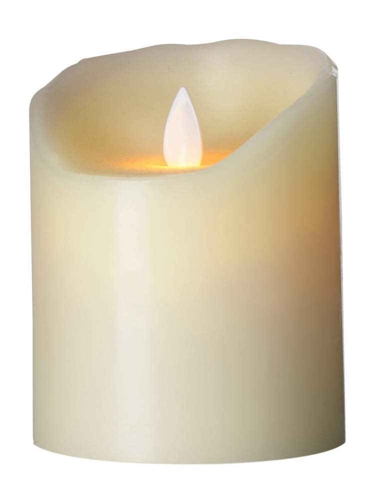 SOMPEX LED-Kerze Flame LED Kerze elfenbein 10cm (Kerze), mit Timer, Echtwachs, täuschend echtes Kerzenlicht