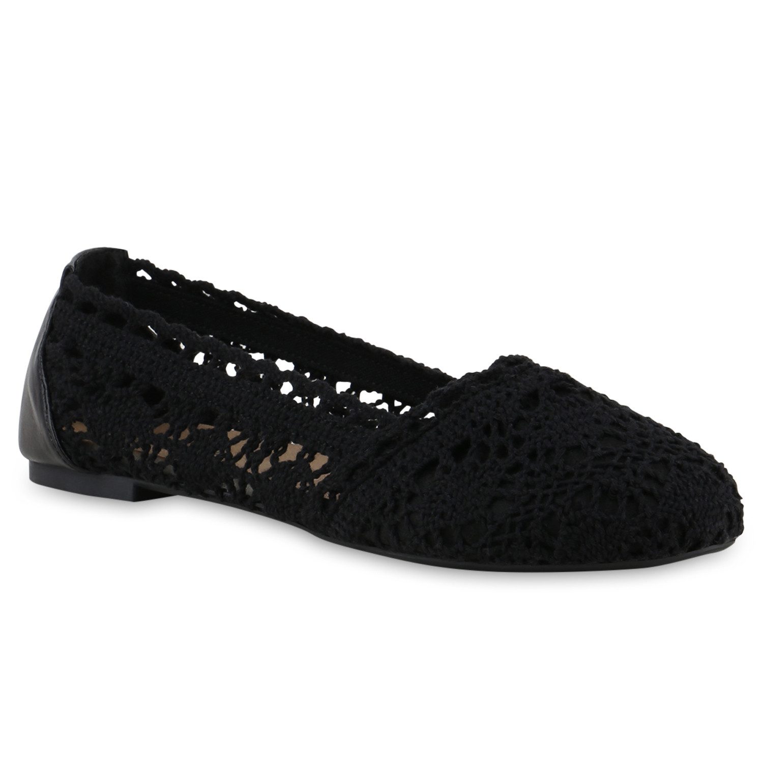 VAN HILL 21592237 TH F169-21(F109-11)[TH] Damen Ballerinas Black 37 Ballerina Damen Klassische Ballerinas Slippers Bequeme Spitze Stoff
