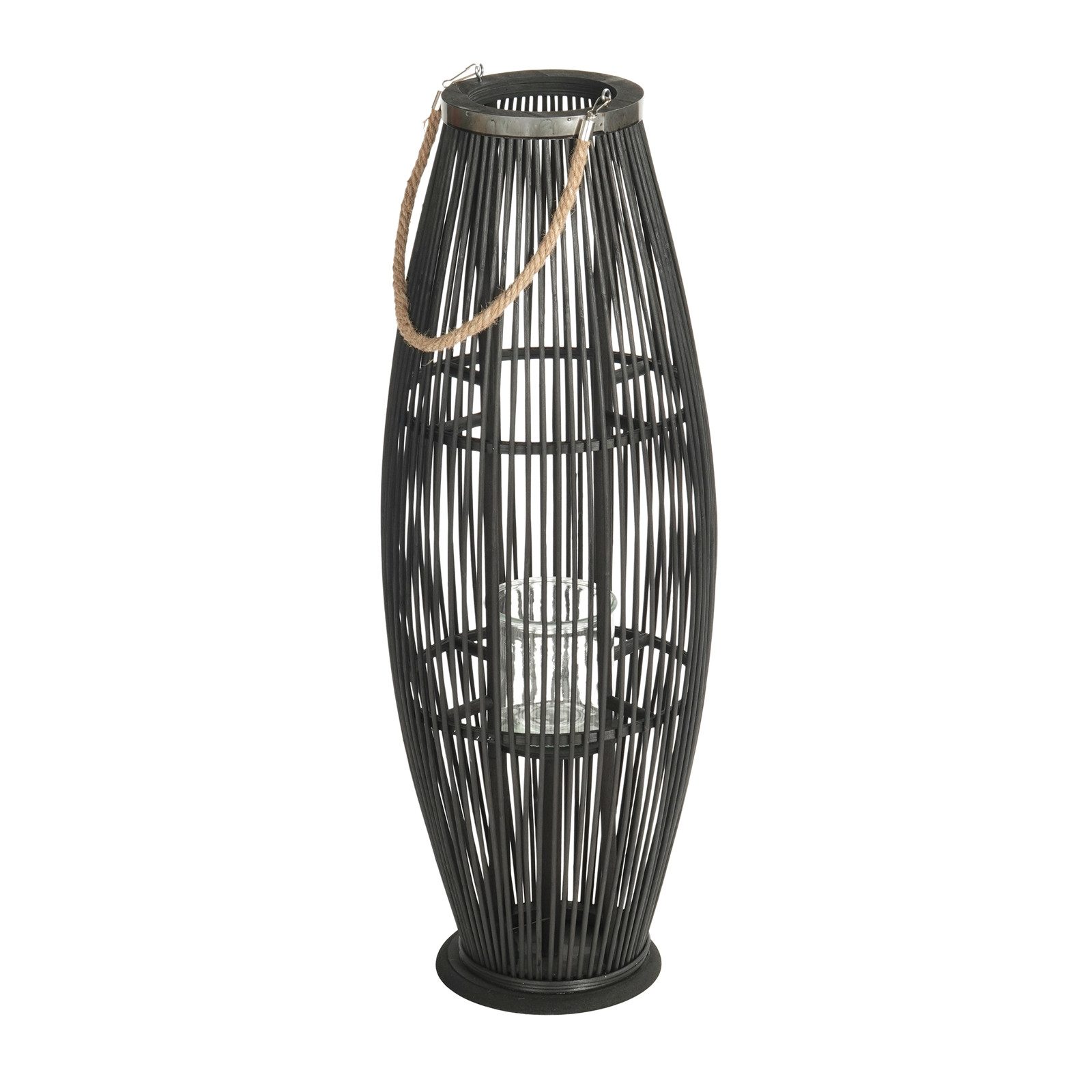 CREEDWOOD Windlicht Deko LATERNE "ZYA", Bambus, Natur Windlicht, 80 cm