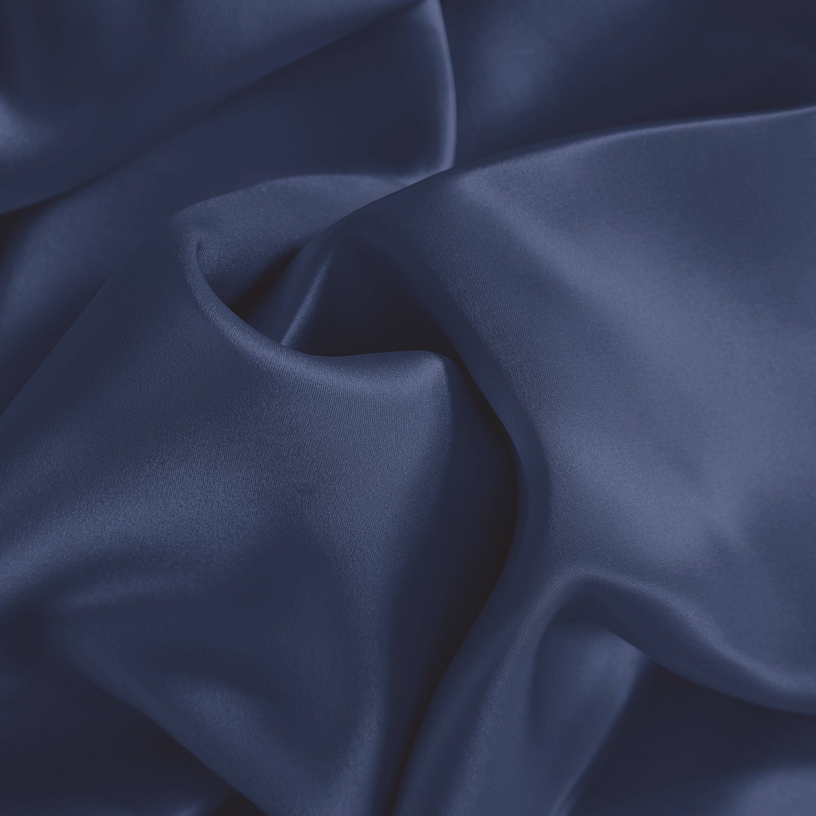 100% Kissenbezüge Tiefseeblau (1 Maulbeerseide, glänzende THXSILK Optik 51 mit Stück), glatte x und 76, reißverschluss,