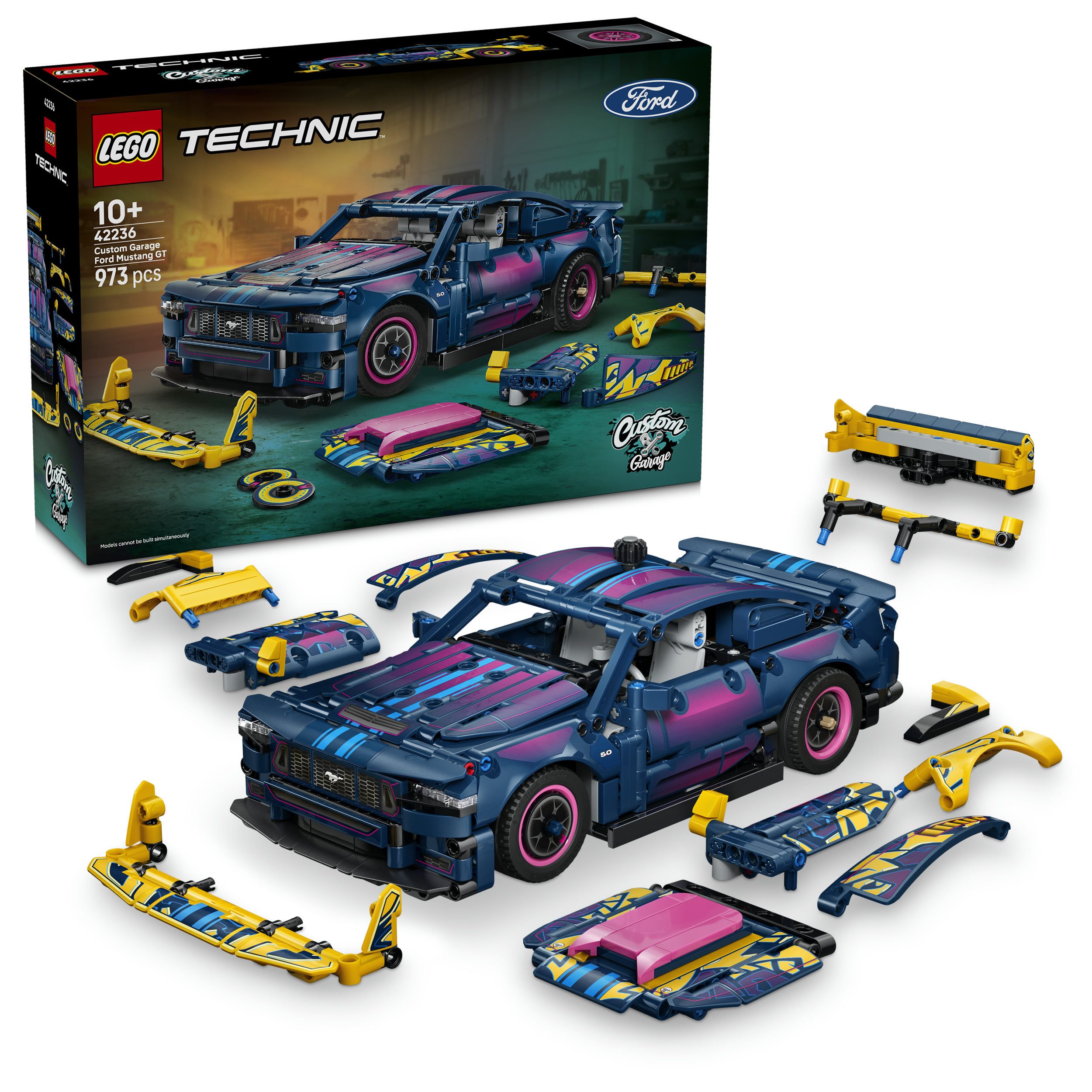LEGO® Ford Mustang GT Auto aus der Tuning-Werkstatt (42236), LEGO Technic Konstruktionsspielsteine, (973 St), Made in Europe