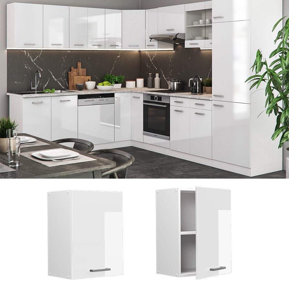 Vicco Hängeschrank R-Line, Weiß Hochglanz/Weiß, 45 günstig online kaufen