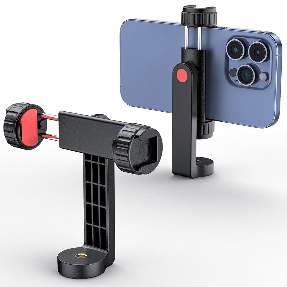 TUWENA Smartphone-Halterung Handy Stativ Adapter, Smartphone Halterung, Handy Halterung Stativ, (Mit 1/4" Gewinde, Kompatibel Smartphone, Digitalkamera, Selfie-Stick)