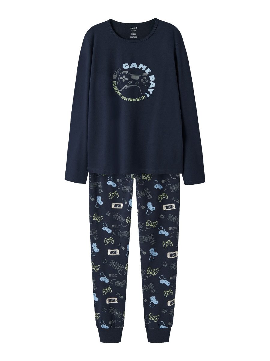 Name It Schlafanzug NKMNIGHTSET Game (Set, 2 tlg., Oberteil und Hose) Geschenkidee