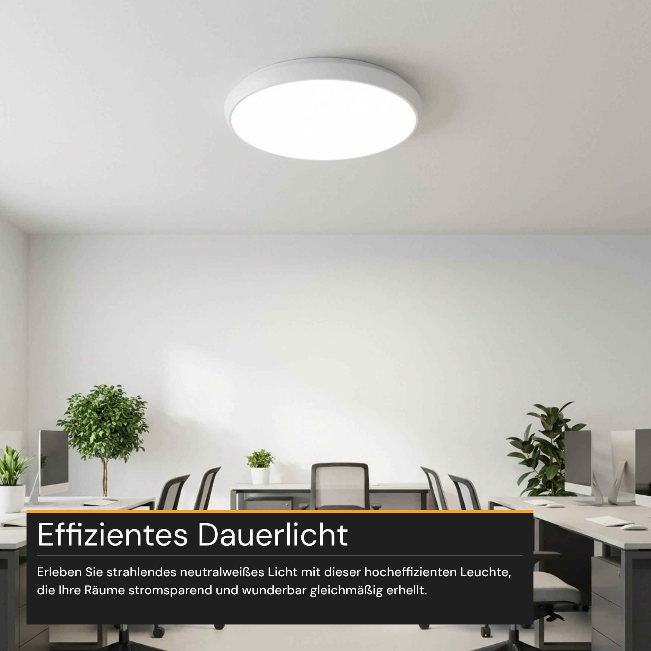 ENOVALITE Aufbauleuchte ENOVALITE LED Aufbaupanel Ø25 cm 18 W 4000 K Neutralweiß, Neutralweiß