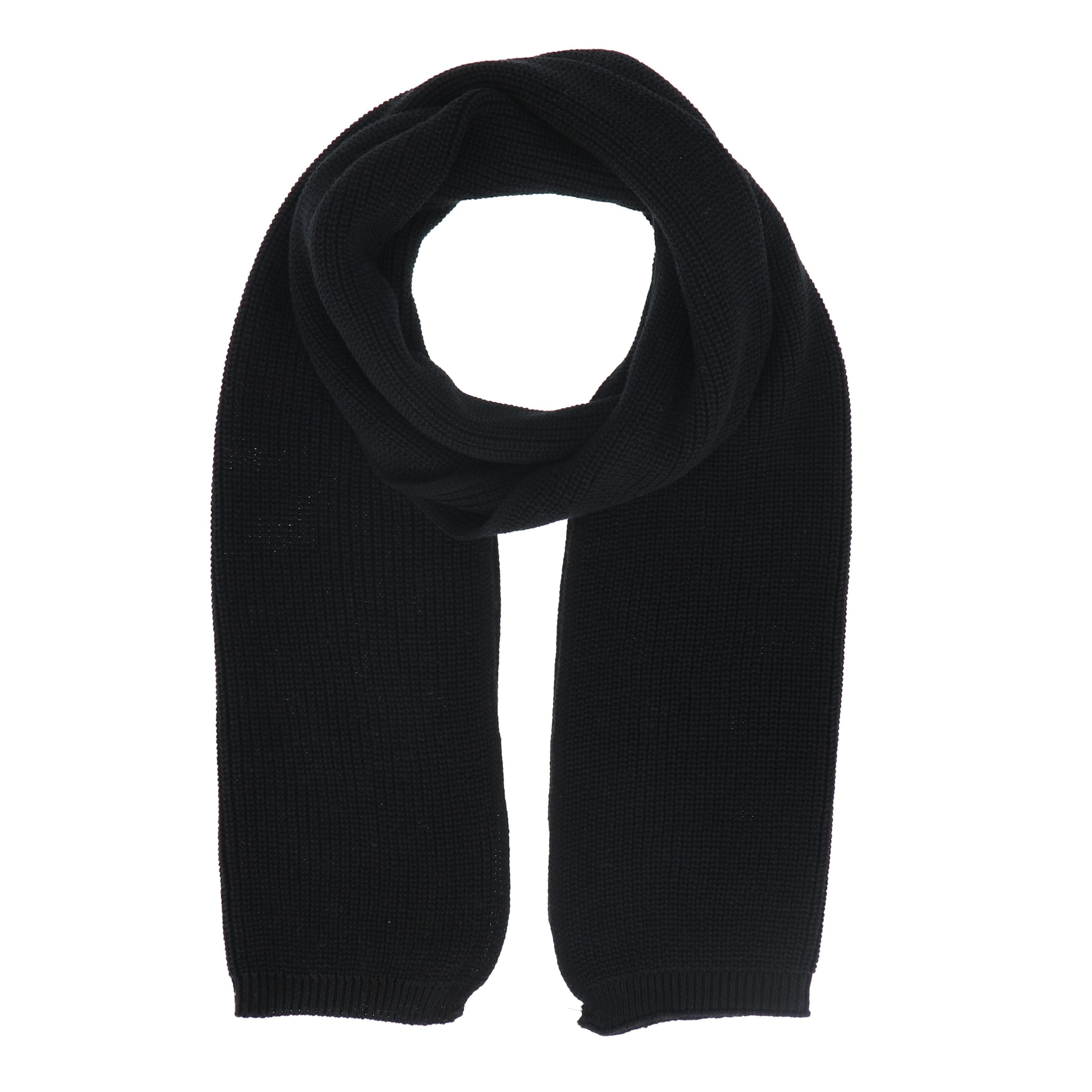 halsüberkopf Accessoires Baumwolle schwarz Strickschal, aus Modeschal reiner