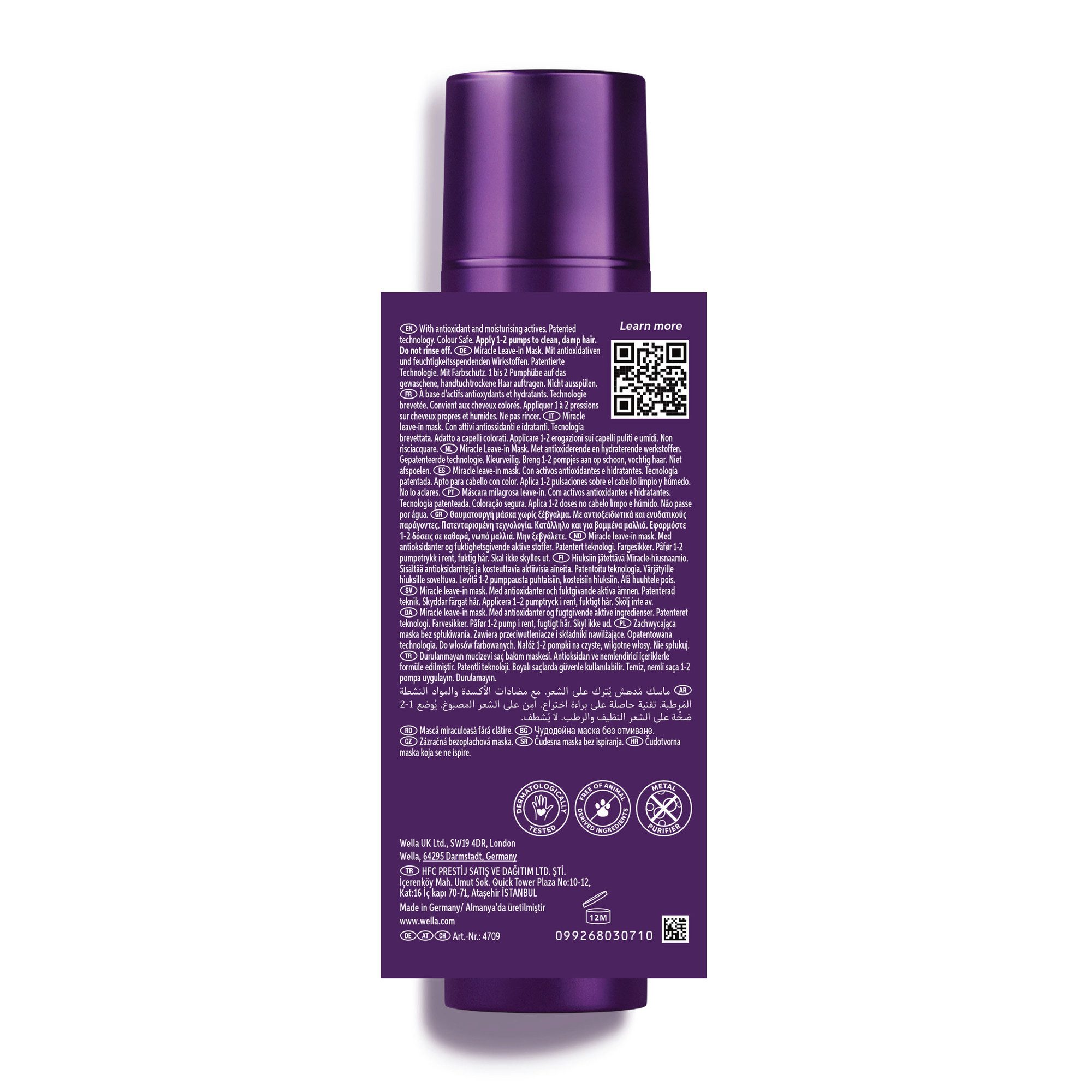 Wella Professionals Leave-in Pflege ULTIMATE COLOR MIRACLE LEAVE-IN MASK, für coloriertes Haar, feuchtigkeitsspendend