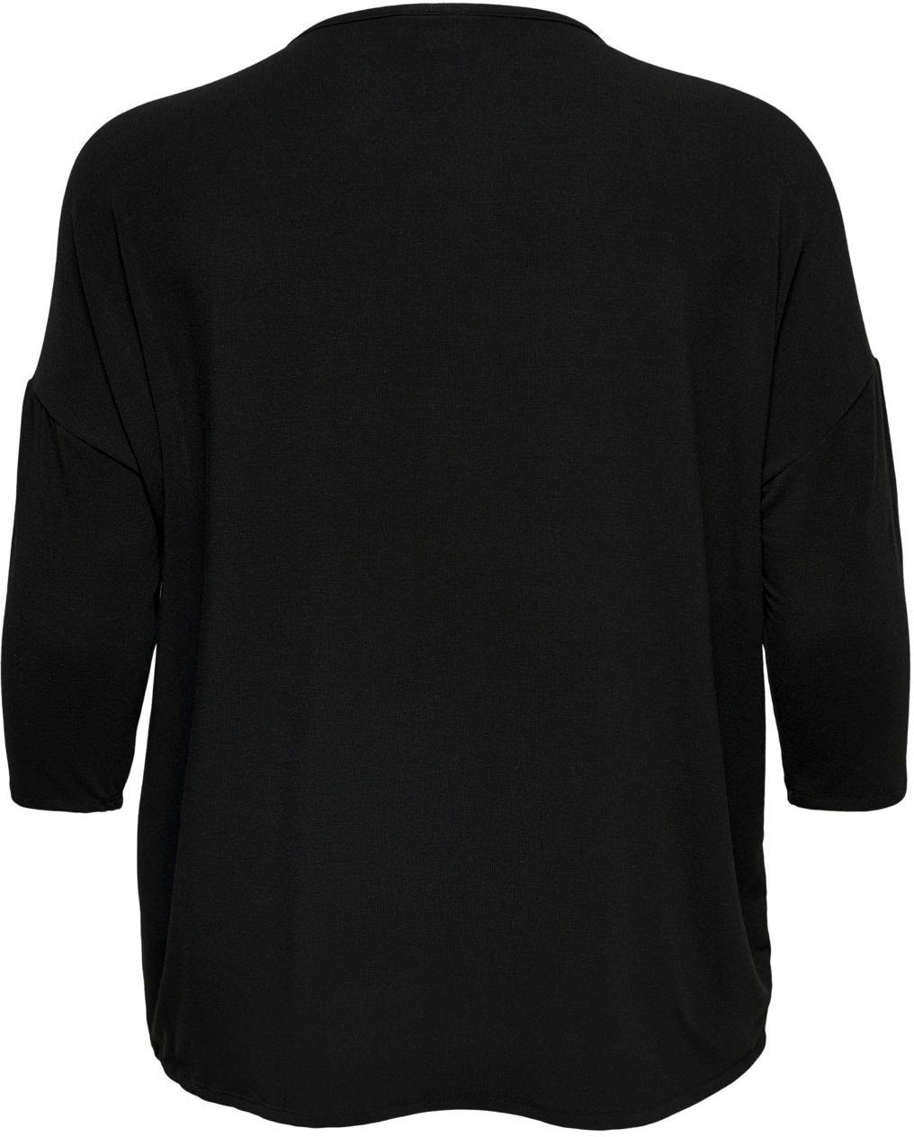 ONLY CARMAKOMA 3/4-Arm-Shirt CARLAMOUR aus weichem Materialmix