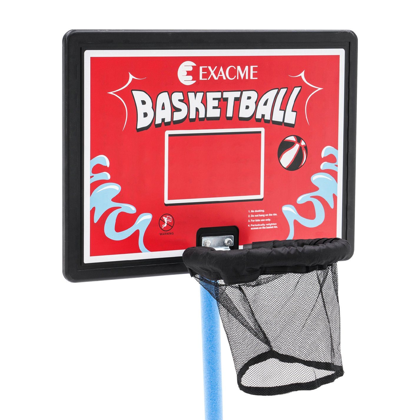 + 58 Zubehör Rot Exacme 2,5 Backboard+ BH07, Ring+ Gartentrampolin Netz, EXACME Korb Trampoline x 81 x Basketballkorb-Set, cm