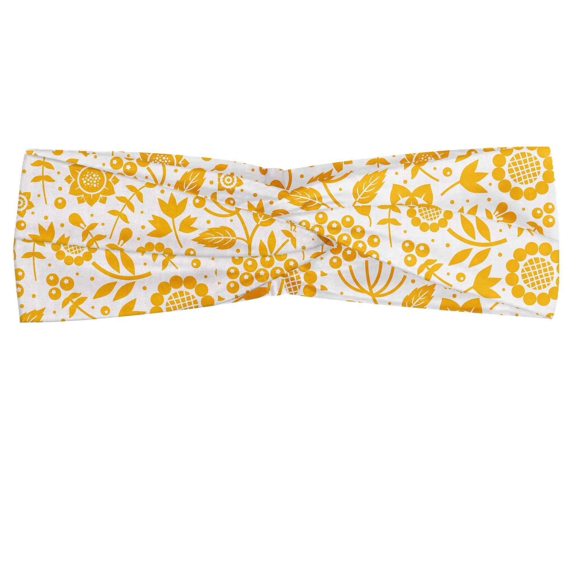 Abakuhaus Stirnband Elastisch und Angenehme alltags accessories Gelbe Blume rustikale Natur